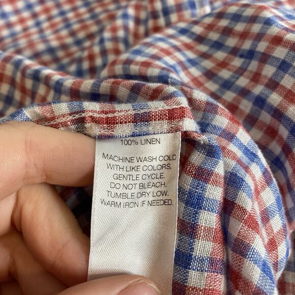 Vineyard‎ Vines Men's Slim Murray Plaid Linen Shirt Size M Preppy Old Money ACK - Picture 6 of 12